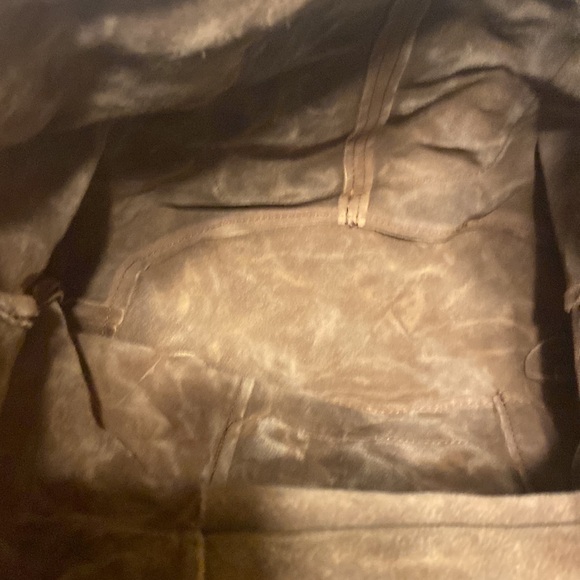 Patricia Nash Casape Backpack in Burnished Suede Cognac, braided trim, durable - Picture 7 of 15